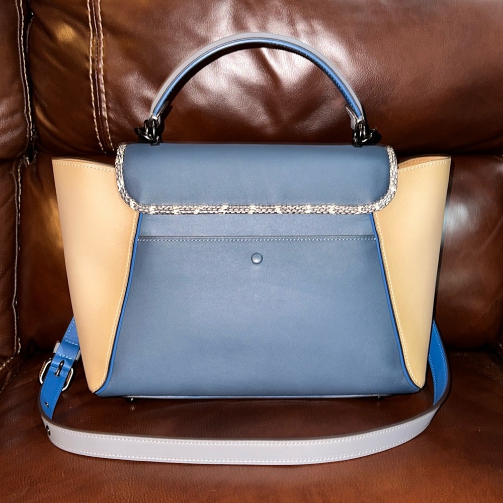 🔥🔥🔥Coach Courier Carryall In Colorblock With Snakeskin Detail Satchel Handbag - Picture 5 of 15